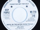 Hard Rock 45 DEEP PURPLE Smoke On The Water WARNER BROS HEAR VG++ promo