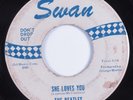 Rock 45 BEATLES She Loves You SWAN white label HEAR