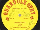 GRAND OLE OPRY #391 PORTER WAGONER/DEL REEVES/BILLY WALKER/JIM ED BROWN Radio