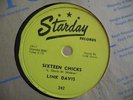 LINK DAVIS SIXTEEN CHICKS GREAT ROCKABILLY 78 ON STARDAY 242  VG++