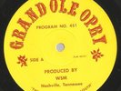 GRAND OLE OPRY #451 GEORGE MORGAN/BOBBY BARE/WILLIS BROS/DOTTIE WEST WSM Radio