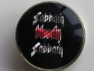 BLACK SABBATH OLD CRYSTAL STYLE METAL PIN BADGE FROM THE 1980's BLOODY SABBATH