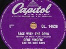 GENE VINCENT   RACE WITH THE DEVIL   UK CAPITOL 78 RPM E+ EXCELLENT PLUS GRADE