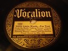 JAZZ JIMMIE NOONE ORCH MAY ALIX Three Little Words / Something To VOCALION 1554