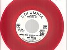 RARE RED VINYL PROMO ONLY PIC SLEEVE & 45 - RAY PRICE - MAKE THE WORLD GO AWAY