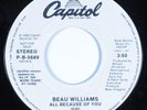 Modern Soul 45 BEAU WILLIAMS All Because Of You CAPITOL VG+ promo HEAR