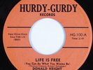 Funk 45 DONALD HEIGHT Life Is Free HURDY-GURDY HEAR
