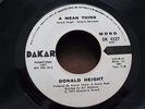 RARE PROMO 45 Donald Height  A MEAN THING  DAKAR White Label VG++ CLEAN