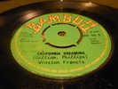 Winston Francis California Dreaming J Mittoo Bamboo Reggae Vinyl Single Record