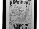 KING KURT Destination Zulu+POSTER+AD+RARE ORIGINAL 1983+FRAMED+FAST GLOBAL SHIP