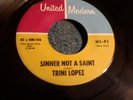 Trini Lopez sinner not a saint bw If  latin soul united modern 106   7'  45