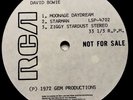 David Bowie Ziggy Stardust Demo Acetate Promo 10 Inch RCA Test Pressing