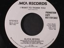 ALICIA MYERS: I Want To Thank You / Here's The Ticket 45 (dj, Modern Soul Boogi