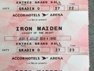 3 places IRON MAIDEN cat1 places assises 05/07/18 Paris Bercy