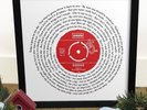 Oasis Wonderwall | Vinyl Single 12 Inch LP Size Print | Framed Record Gift