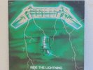 METALLICA ride the lightning LP 1984 Bernett GREEN cover FRENCH PRESS red labels