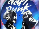 DAFT PUNK design blue/Spray paint/vinyl records/Made in Australia/stencil