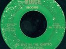 THE FOUR VOICES We Live In The Ghetto X-OVER SOUL 45 on VOICE