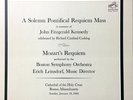 ERICH LEINSDORF / Mozart Requiem (Kennedy Mass) / RCA Stereo SD LSC-7030 2LP