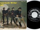 THE BEATLES Paperback writer Rain 45rpm 7' + PS 1966 ITALY EX+ Black label
