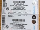 Queen Adam Lambert Tickets x 2 Seated Saturday 9th December Manchester Arena
