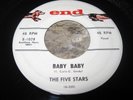 FIVE STARS: Baby Baby 45 (  ) rare DOO-WOP Vocal Groups VG++