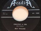 COUNTRY Billy Wallace CHEATIN'S A SIN Acadia 45 rare Canadian hillbilly bopper