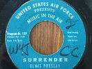 RARE ELVIS PRESLEY 45, Surrender, US AIR FORCE MUSIC IN THE AIR ISSUE