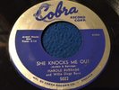 HAROLD BURRAGE She Knocks Me Out 45 on COBRA '56 R&B SOUL DANCER nice