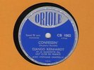 c 78 RPM Django Reinhardt Oriole CB 1002 in E