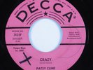 Country 45 PATSY CLINE Crazy DECCA promo HEAR