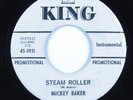 Instrumental R&B Tittyshaker MICKEY BAKER 45 Steam Roller KING promo HEAR