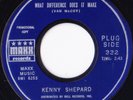 KENNY SHEPARD 45: WHAT DIFFERENCE DOES IT MAKE/TRY TO UN US MAXX 332 VG/VG  1964