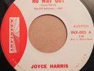 Orig Joyce Harris, No Way Out 45 rpm record, black rocker w/ white female vocal