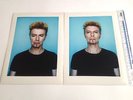 David Bowie  4 x Colour Promo Photographs Eyes Open/Closed & Hands Pocket & Back