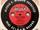 2 x 1960s MAD MAGAZINE ALFRED E NEUMAN & MIKE RUSSO 33 1/3 RECORD Flexi-singles.
