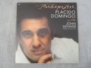 PLACIDO DOMINGO with JOHN DENVER   PERHAPS LOVE VINYL RECORD LP + WALL POSTER