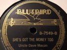 Uncle Dave Macon Bluebird 7549 old-time country banjo 78 rpm record