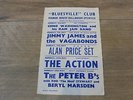 The Action, The Peter B's, Rod Stewart 1966 UK Concert Flyer IPSWICH MOD