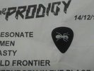 THE PRODIGY 2017 * STAGE USED * PLECTRUM Pick Manchester + SETLIST Mega RARE
