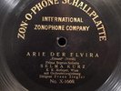 Zon-O-Phone Schallplatte No. X-1669 ARIE DER ELVIRA sung by Selma Kurz  [c.1900]
