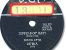 BONNIE DAVIS Pop Rock 78 RPM Record. Pepper-Hot Baby
