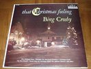 BING CROSBY 1958 LP -THAT CHRISTMAS FEELING-DECCA DL 8781- UNIQUE TEXTURED COVER