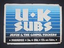 The Uk Subs & jesus & The Gospel Fuckers 1980 Paradiso Original  Concert Poster