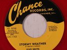 FIVE SHITS: Stormy Weather / My Pretty Little Girl 45 (red wax) Vocal Groups