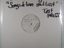 CHRIS AND COSEY Songs of Love and Lust NM WHITE LABEL TEST PRESS VINYL/Wax Trax