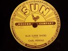 CARL PERKINS..SUN RECORDS..78 rpm..'Blue Suede Shoes'..NEAR MINT..1955