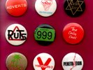 9 ORIGINAL PUNK BADGES   32mm   1977/8. Ruts, 999, Only Ones, Adverts +6.