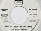 GIL SCOTT HERON Lady Day & John Coltrane FLYING DUTCHMAN 45 soul funk 7” HEAR mp