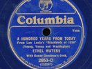 78tk-Jazz-COLUMBIA 2853-D-Ethel Waters w/ Benny Goodman  ****Royal Blue Wax